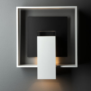 Shadow Box Shadow Box Medium Dark Sky Friendly Outdoor Sconce in Coastal White