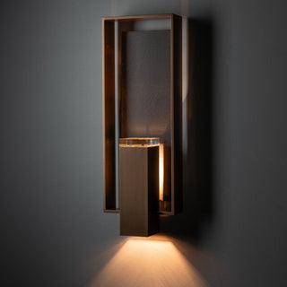 Shadow Box Shadow Box Large w/Slate Dark Sky Friendly Outdoor Sconce in Coastal Bronze