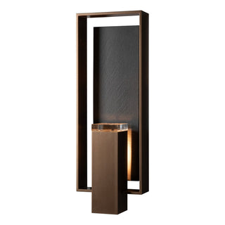 Shadow Box Shadow Box Large w/Slate Dark Sky Friendly Outdoor Sconce in Coastal Bronze