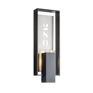 Shadow Box Shadow Box Large Dark Sky Friendly Outdoor Sconce in Coastal Black