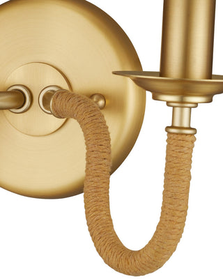 Adala Two Light Wall Sconce in Natural/Brushed Brass