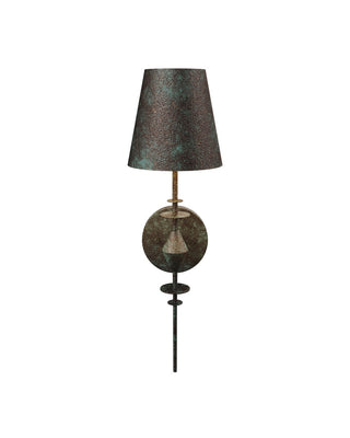 Anselm One Light Wall Sconce in Verde Bronze/Contemporary Gold