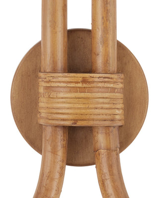 Samsara Two Light Wall Sconce in Natural/Saddle Tan