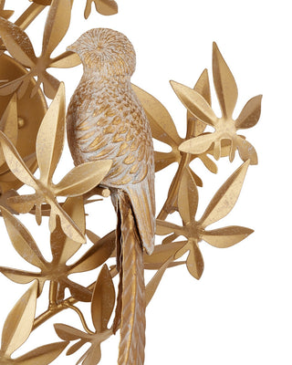 Aviary One Light Wall Sconce in Swedish Gold