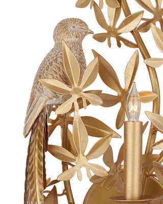 Aviary One Light Wall Sconce in Swedish Gold