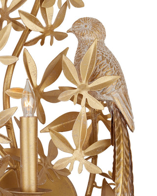 Aviary One Light Wall Sconce in Swedish Gold