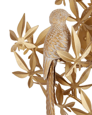 Aviary One Light Wall Sconce in Swedish Gold