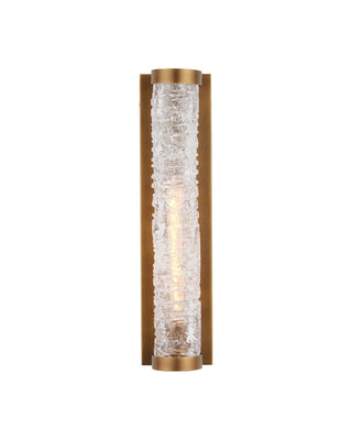 Busby One Light Wall Sconce in Clear/Brushed Brass
