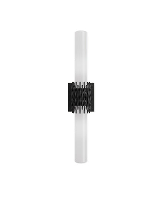 Brietta Two Light Wall Sconce in Opaque White/Oil Rubbed Bronze