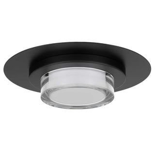 Plate LED Flush Mount in Sand Black