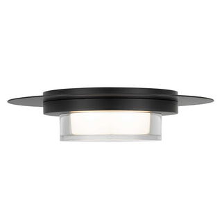 Plate LED Flush Mount in Sand Black