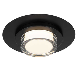 Plate LED Flush Mount in Sand Black