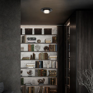 Plate LED Flush Mount in Sand Black