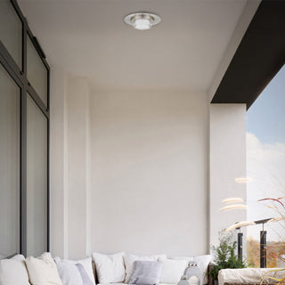 Plate LED Flush Mount in Brushed Stainless Steel