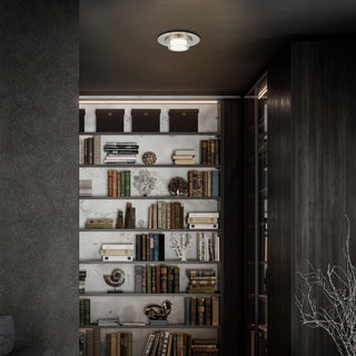 Plate LED Flush Mount in Brushed Stainless Steel
