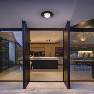 Plate LED Flush Mount in Sand Black