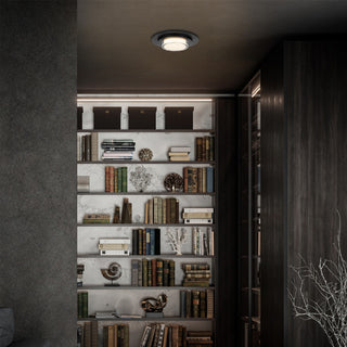 Plate LED Flush Mount in Sand Black