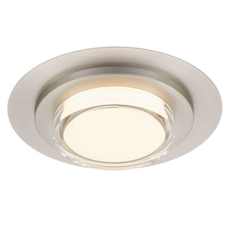 Plate LED Flush Mount in Brushed Stainless Steel