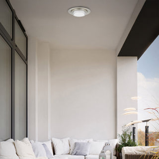 Plate LED Flush Mount in Brushed Stainless Steel