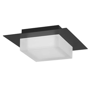 Foursquare LED Flush Mount in Sand Black