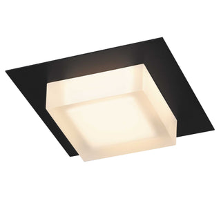 Foursquare LED Flush Mount in Sand Black