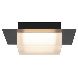 Foursquare LED Flush Mount in Sand Black
