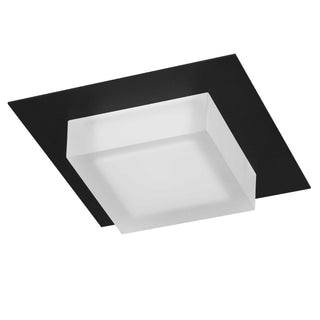 Foursquare LED Flush Mount in Sand Black