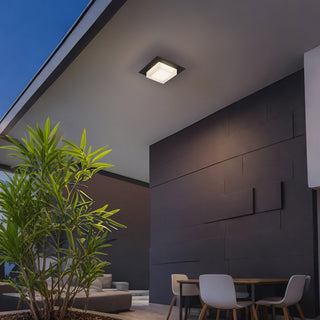 Foursquare LED Flush Mount in Sand Black