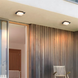 Foursquare LED Flush Mount in Sand Black