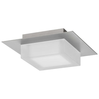 Foursquare LED Flush Mount in Brushed Stainless Steel