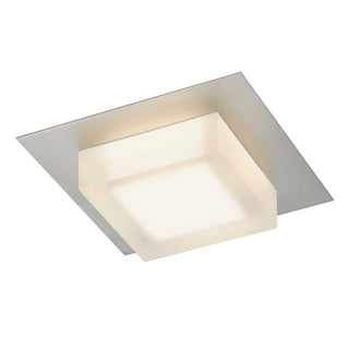 Foursquare LED Flush Mount in Brushed Stainless Steel
