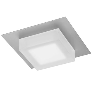 Foursquare LED Flush Mount in Brushed Stainless Steel