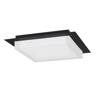 Foursquare LED Flush Mount in Sand Black