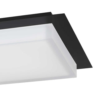 Foursquare LED Flush Mount in Sand Black