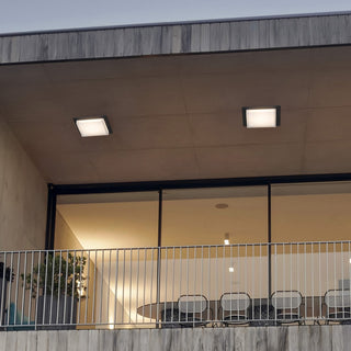Foursquare LED Flush Mount in Sand Black