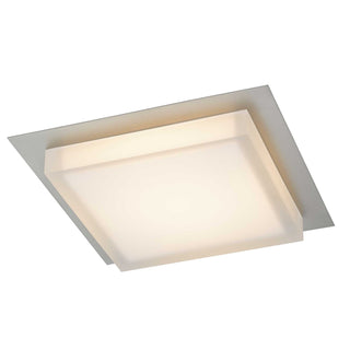 Foursquare LED Flush Mount in Brushed Stainless Steel