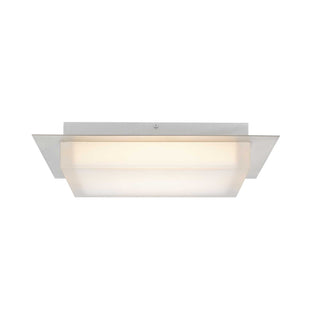 Foursquare LED Flush Mount in Brushed Stainless Steel