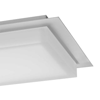 Foursquare LED Flush Mount in Brushed Stainless Steel