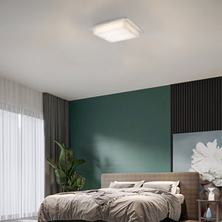 Foursquare LED Flush Mount in Brushed Stainless Steel