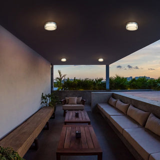 Sunspot LED Flush Mount in Brushed Stainless Steel