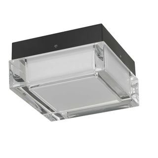Box LED Flush Mount in Sand Black