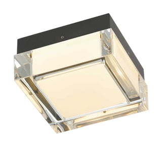 Box LED Flush Mount in Sand Black