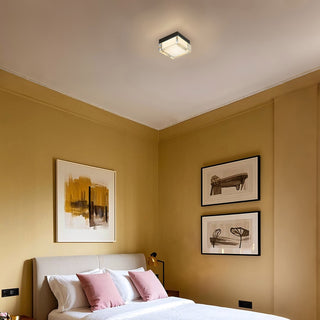 Box LED Flush Mount in Sand Black