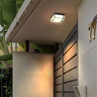 Box LED Flush Mount in Sand Black
