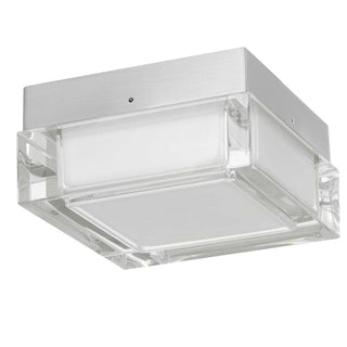 Box LED Flush Mount in Brushed Stainless Steel
