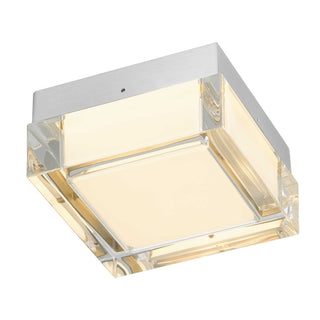 Box LED Flush Mount in Brushed Stainless Steel