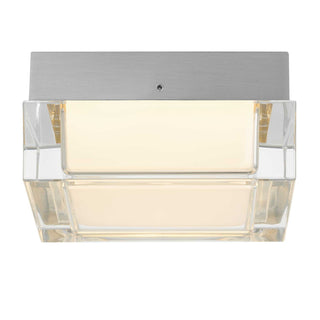 Box LED Flush Mount in Brushed Stainless Steel