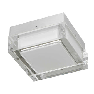 Box LED Flush Mount in Brushed Stainless Steel