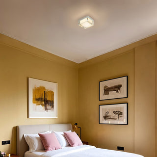 Box LED Flush Mount in Brushed Stainless Steel