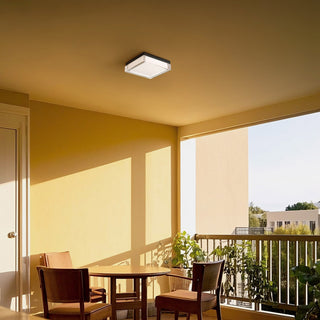 Box LED Flush Mount in Sand Black